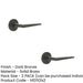 PACK Luxury Solid Brass Door Handle Knurled Rose Dark Bronze Finish Solid Brass Interior Handle (2)-1