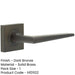 Elegant Dark Bronze Door Handle Square Rose Luxury Spaces Solid Brass Interior Handle-1
