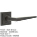 Elegant Dark Bronze Door Handle Square Stepped Rose Solid Brass Interior Handle-1