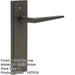 Elegant Dark Bronze Door Handle Latch Backplate Modern Homes Solid Brass Interior Handle-1