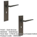 PACK Dark Bronze Lever Door Handle Lock Backplate Modern Homes Solid Brass Interior Handle (1)-1