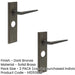 PACK Elegant Dark Bronze Bathroom Door Handle with Backplate Solid Brass Interior Handle (2)-1