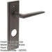 Luxurious Dark Bronze Bathroom Door Handle with Backplate Solid Brass Interior Handle-1