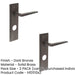 PACK Luxurious Dark Bronze Bathroom Door Handle with Backplate Solid Brass Interior Handle (3)-1