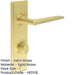 Luxury Satin Brass Door Handle with Turn Release Bathrooms Solid Brass Interior Handle-1