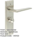 Satin Nickel Bathroom Door Handle with Backplate Turn Release Solid Brass Interior Handle-1