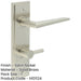 Luxury Satin Nickel Bathroom Door Handle with Backplate Turn Release Solid Brass Interior Handle-1