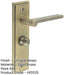 Antique Brass Door Handle with Bathroom Backplate Turn Release Solid Brass Interior Handle-1