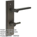 Elegant Dark Bronze Door Handle with Backplate Bathrooms Solid Brass Interior Handle (1)-1