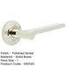 Elegant Chamfered Rose Door Handle Polished Nickel Solid Brass Interior Handle-1