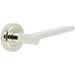 Elegant Polished Nickel Door Handle with Stepped Rose Design Solid Brass Interior Handle