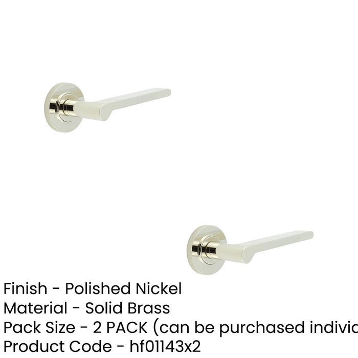 PACK Polished Nickel Knurled Door Handle Elegant Interiors Solid Brass Interior Handle (1)-1