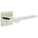 Sleek Square Door Handle with Polished Nickel Finish Solid Brass Interior Handle