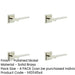 PACK Luxury Polished Nickel Door Handle with Square Stepped Rose Solid Brass Interior Handle-1