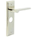 Elegant Polished Nickel Door Handle Lock Backplate Stylish Interiors Solid Brass Interior Handle