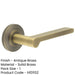 Elegant Chamfered Rose Door Handle Antique Brass Solid Brass Interior Handle-1