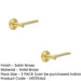 PACK Elegant Satin Brass Door Handle with Chamfered Rose Design Solid Brass Interior Handle (2)-1