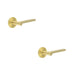 PACK Satin Brass Door Handle with Stepped Rose Design Elegant Interiors Solid Brass Interior Handle (1)