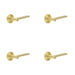 PACK Elegant Satin Brass Reeded Rose Door Handle Modern Interiors Solid Brass Interior Handle