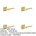 PACK Stylish Square Plain Rose Door Handle Satin Brass Finish Solid Brass Interior Handle-1