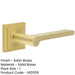 Elegant Square Stepped Rose Satin Brass Door Handle Modern Interiors Solid Brass Interior Handle-1