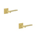 PACK Elegant Square Stepped Rose Satin Brass Door Handle Modern Interiors Solid Brass Interior Handle (1)