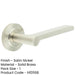 Sleek Satin Nickel Chamfered Rose Door Handle Modern Interiors Solid Brass Interior Handle-1
