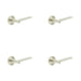 PACK Satin Nickel Reeded Rose Door Handle Modern Homes Solid Brass Interior Handle