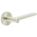 Elegant Satin Nickel Knurled Door Handle Modern Interiors Solid Brass Interior Handle