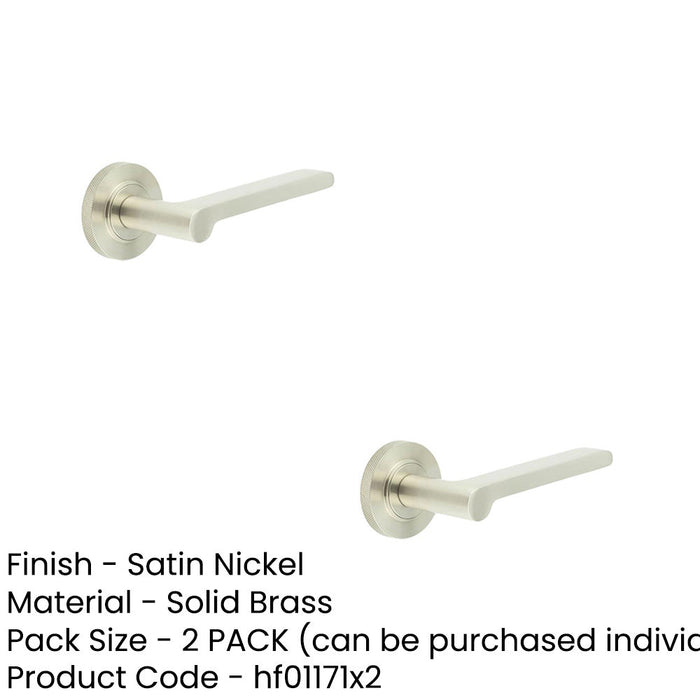 PACK Elegant Satin Nickel Knurled Door Handle Modern Interiors Solid Brass Interior Handle (1)-1