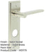 Satin Nickel Bathroom Door Handle with Backplate Solid Brass Interior Handle-1