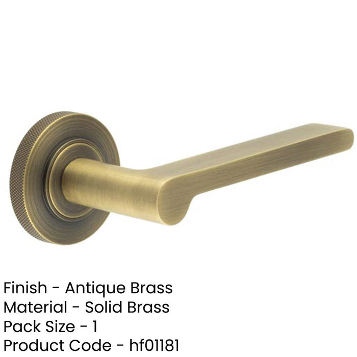 Elegant Antique Brass Knurled Door Handle Modern Homes Solid Brass Interior Handle-1