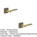 PACK Antique Brass Square Door Handle with Rose Design Solid Brass Interior Handle (1)-1