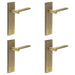 PACK Elegant Antique Brass Door Handle Latch Backplate Luxurious Interiors Solid Brass Interior Handle