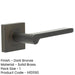 Elegant Dark Bronze Square Door Handle with Plain Rose Solid Brass Interior Handle-1
