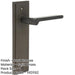 Elegant Dark Bronze Door Handle Latch Backplate Luxurious Homes Solid Brass Interior Handle-1