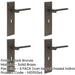 PACK Elegant Dark Bronze Door Handle Lock Backplate Stylish Homes Solid Brass Interior Handle-1