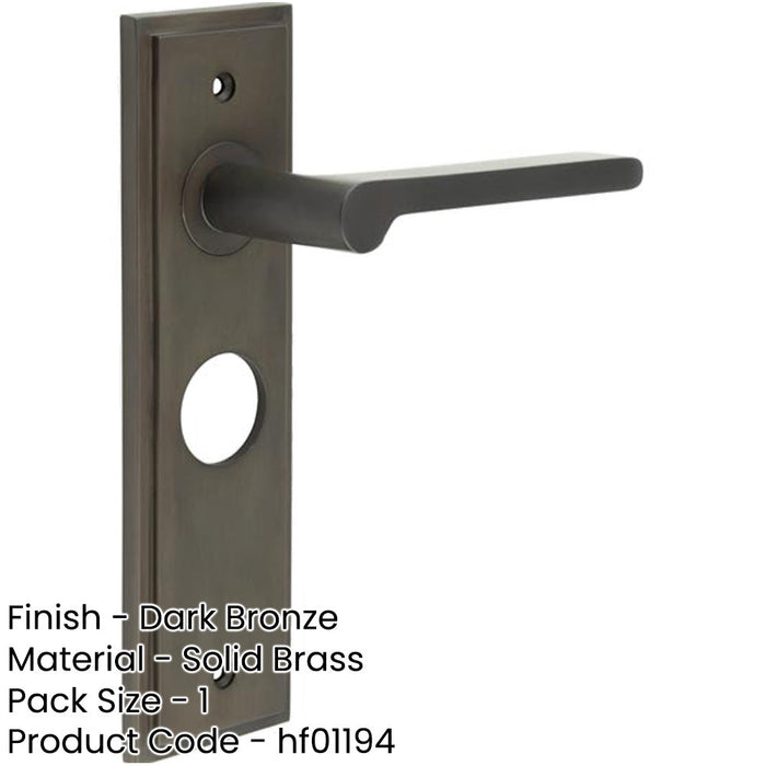 Elegant Dark Bronze Door Handle Bathrooms Solid Brass Interior Handle-1