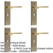 PACK Antique Brass Door Handle Lock Backplate Elegant Homes Solid Brass Interior Handle-1