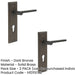 PACK Elegant Dark Bronze Door Handle with Euro Backplate Solid Brass Interior Handle (3)-1