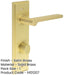 Satin Brass Door Handle with Backplate Turn Release Bathrooms Solid Brass Interior Handle-1