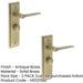 PACK Antique Brass Bathroom Door Handle with Backplate Turn Release Mechanism Solid Brass Interior Handle (2)-1