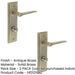 PACK Antique Brass Door Handle with Backplate Bathroom Solid Brass Interior Handle (3)-1