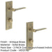 PACK Elegant Antique Brass Door Handle with Backplate Bathrooms Solid Brass Interior Handle (1)-1