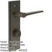 Elegant Dark Bronze Door Handle with Backplate Bathrooms Solid Brass Interior Handle (4)-1