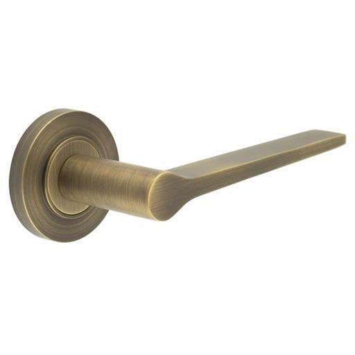 Antique Brass Door Handle Plain Rose Classic Modern Interiors Solid Brass Interior Handle