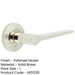 Elegant Polished Nickel Door Handle Chamfered Rose Solid Brass Interior Handle-1