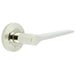Elegant Polished Nickel Door Handle Chamfered Rose Solid Brass Interior Handle