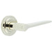 Elegant Polished Nickel Door Handle Stepped Rose Classic Modern Interiors Solid Brass Interior Handle