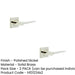 PACK Elegant Polished Nickel Door Handle Square Rose Solid Brass Interior Handle (4)-1